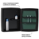 Ver mais imagens de Armário Espelheira + Pia Lavatório 4l + Torneira Preta + Sifão Universal Sanfonado + Engate Flexível