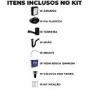 Ver imagem 2 de Armário Espelheira + Pia Lavatório 4l + Torneira Preta + Sifão Universal Sanfonado + Engate Flexível