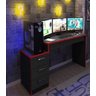 Mesa para Notebook Computador Desk Game Drx 5000 - Preto/Vermelho - Móveis Leão - 5
