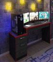 Ver imagem 5 de Mesa para Notebook Computador Desk Game Drx 5000 - Preto/Vermelho - Móveis Leão