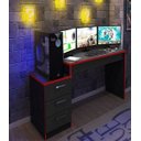 Ver imagem 5 de Mesa para Notebook Computador Desk Game Drx 5000 - Preto/Vermelho - Móveis Leão