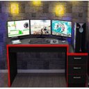 Ver imagem 6 de Mesa para Notebook Computador Desk Game Drx 5000 - Preto/Vermelho - Móveis Leão