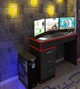 Ver imagem 4 de Mesa para Notebook Computador Desk Game Drx 5000 - Preto/Vermelho - Móveis Leão