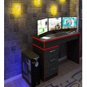 Ver imagem 4 de Mesa para Notebook Computador Desk Game Drx 5000 - Preto/Vermelho - Móveis Leão