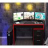 Mesa para Notebook Computador Desk Game Drx 5000 - Preto/Vermelho - Móveis Leão - 7