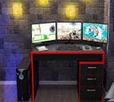 Ver imagem 7 de Mesa para Notebook Computador Desk Game Drx 5000 - Preto/Vermelho - Móveis Leão