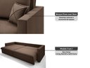 Ver imagem 4 de Sofá Tango 2,60m sem Caixa, Retrátil e Reclinável Velosuede - Netsofas - Marrom
