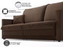 Ver imagem 5 de Sofá Tango 2,60m sem Caixa, Retrátil e Reclinável Velosuede - Netsofas - Marrom