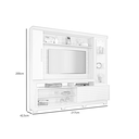 Ver imagem 2 de Home para TV até 60 Polegadas 1 Porta Deslizante Lexus Valdemóveis Ipê/Off White