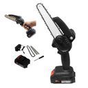 Ver imagem 1 de Mini Motosserra Eletrica 48v sem Fio 6 Polegadas Bateria Recarregavel Potente Madeira Lenha Carpinta