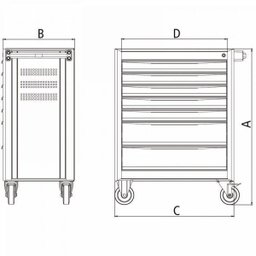 Carro Kit de Ferramentas 7 Gavetas 115 Peças Tramontina - 4