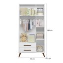 Ver imagem 2 de Quarto de Bebê Qencanto Retrô com Roupeiro e Cômoda Qmovi Branco Acetinado