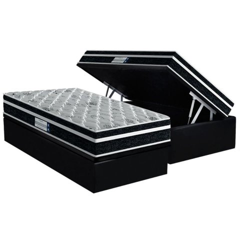 Cama Box Baú Solteiro: Colchão Ortopédico Probel D45 Prodormir Advanced Tech2000 Plus Black +
