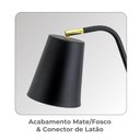 Ver imagem 6 de Luminária de Mesa Tutto Vetta, Dimerizável, Articulada, LED 9W Luz Quente Inclusa, Base Sólida