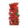 Planta Pendente Com Flores 73 cm Flores Artificiais Vermelho - 1