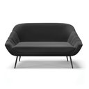 Ver imagem 3 de Kit 01 Namoradeira 02 Lugares e 02 Poltronas Giovana Suede Pés Palito De Ferro - D’Rossi - Preto