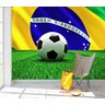 Adesivo Papel De Parede Futebol Copa do Mundo Bandeira Do Brasil - 1