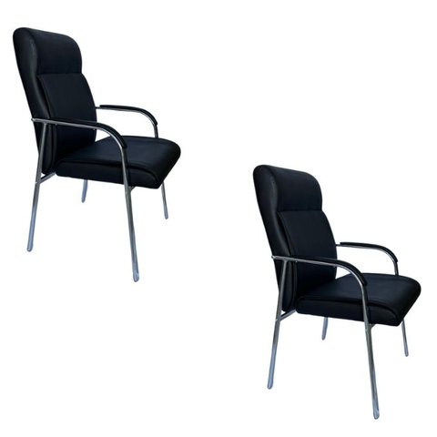 Kit com 2 Cadeira Fixa Estofada W-80a