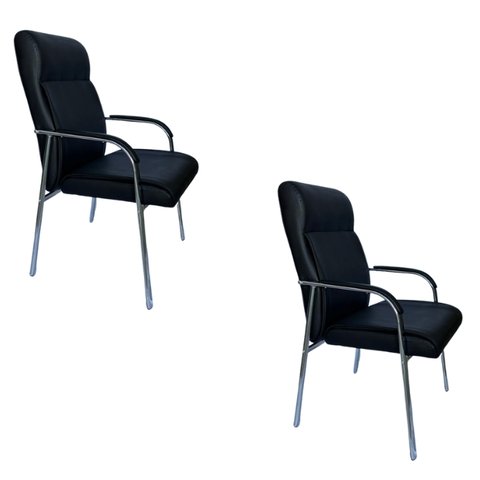 Kit Com 2 Cadeira Fixa Estofada W-80A