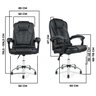 Cadeira Presidente Confort de Escritório Ergonômica Preto Bestchair - 8