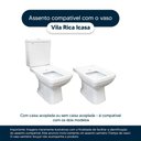 Ver imagem 4 de Assento Sanitario Poliester com Amortecedor Vila Rica Areia (bege) para Vaso Icasa