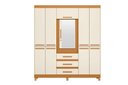 Ver imagem 1 de Guarda Roupa com Espelho New Fusion Casal 6 Portas e 3 Gavetas - Cinamomo Off White - Albatroz