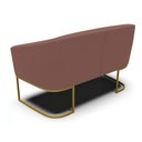 Ver mais imagens de Sofá Namoradeira e 2 Poltronas Base Industrial Dourado Stella Veludo D03 - D'Rossi Cor Rose