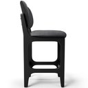 Ver imagem 6 de Kit 03 Banquetas Baixa Bar Cozinha Sala Jantar Fixa Betta L02 Preto Linho Cinza Escuro - Lyam Decor