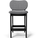 Ver imagem 5 de Kit 03 Banquetas Baixa Bar Cozinha Sala Jantar Fixa Betta L02 Preto Linho Cinza Escuro - Lyam Decor