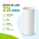 Ver imagem 2 de Cesto de Lixo sem Tampa Branco 23L Larplasticos