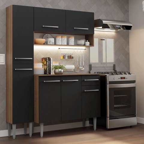 Armário de Cozinha Compacta 137 Cm Emilly Madesa 011