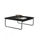 Ver imagem 1 de Mesa de Centro Kairos Quadrada MDF com Aço 70cm Laca Preto Lar Flex Móveis