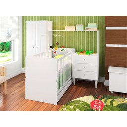 Quarto Infantil com Berço Compacto - Branco - Art In Móveis - 2 Quarto Infantil com Berço Compacto - Branco - Art In Móveis - 2