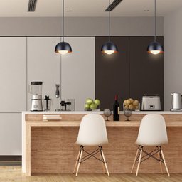Luminária Pendente Jabuticaba Noruega 1 Lâmpada para Sala de Jantar Mesa Balcão Bivolt:preto/110v/22 - 3