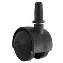 Ver imagem 2 de 7 Rodízios de Pressão Plástico Preto com Pino para Cama Box Casal Rodinhas Giratórias
