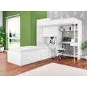 Ver imagem 2 de Quarto Juvenil Tókio Com Cama Alta - Branco - Art In Móveis