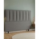 Ver imagem 4 de Cabeceira Luzzi para Cama Box Viúva em MDF-MDP Estofada Suede Cinza Gat Magazine