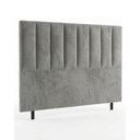 Ver imagem 1 de Cabeceira Luzzi para Cama Box Viúva em MDF-MDP Estofada Suede Cinza Gat Magazine