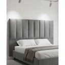 Ver imagem 2 de Cabeceira Luzzi para Cama Box Viúva em MDF-MDP Estofada Suede Cinza Gat Magazine