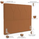 Ver imagem 3 de Cabeceira Cama Box Casal King 195 cm Aurora W01 Bouclê Terracota - Lyam Decor