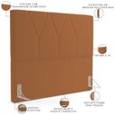Ver imagem 3 de Cabeceira Cama Box Casal King 195 cm Aurora W01 Bouclê Terracota - Lyam Decor
