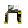 Mesa para Notebook Computador Gamer Drx-3000 - Preto/Amarelo - Móveis Leão - 1
