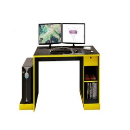 Mesa para Notebook Computador Gamer Drx-3000 - Preto/Amarelo - Móveis Leão - 1 Mesa para Notebook Computador Gamer Drx-3000 - Preto/Amarelo - Móveis Leão - 1