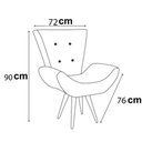 Ver imagem 6 de Kit 2 Poltronas Decorativa para Sala Recepção Manicure Consultório Escritório Emilia Suede