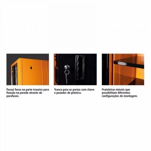 Armário Modular para Ferramentas Superior Grande 2 Portas Tramontina PRO - 6