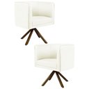 Ver imagem 1 de Kit 2 Poltronas Base Madeira Betina C-26ano Bege