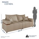 Ver imagem 3 de Sofá 4 Lugares 200 cm Linho