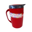 Ver imagem 2 de Térmica para Suco Tererê Chá Água Garrafa Jarra 2 Litros Vermelha Unitermi