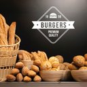 Ver imagem 3 de Adesivo Decorativo Logo Hamburgueria Retrô Cozinha Restaurante Food Truck Kanto Store Adesivo de Par