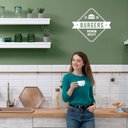 Ver imagem 1 de Adesivo Decorativo Logo Hamburgueria Retrô Cozinha Restaurante Food Truck Kanto Store Adesivo de Par